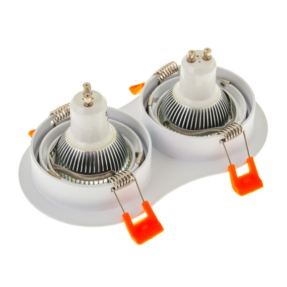 Светильник врезной  поворотный HDL-DT 108/2 MR16 WH | Зображення 3