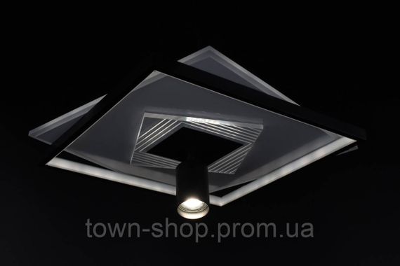 Люстра потолочная LED с пультом X088/500 Черный 10х46х46 см. | Зображення 5
