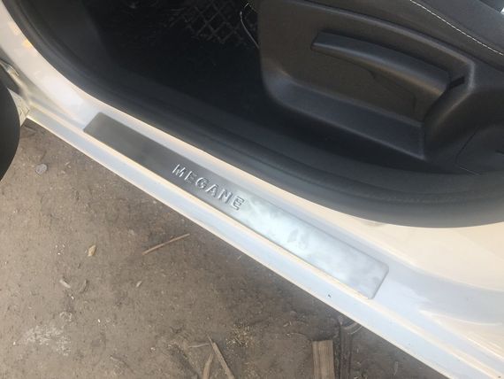Накладки на пороги OmsaLine (4 шт, нерж) для Renault Megane III 2009-2016 рр | Зображення 5