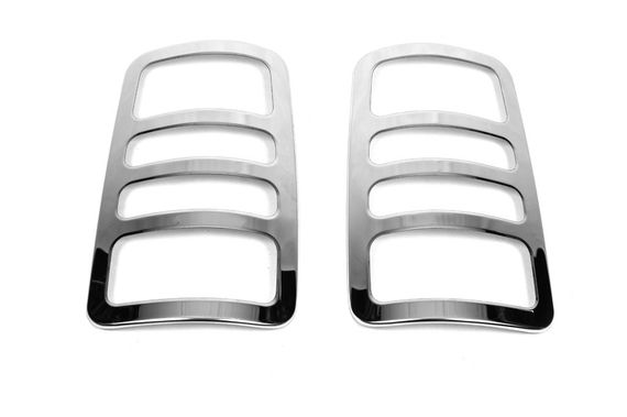 Накладки на стопы V1 (2 шт, нерж) OmsaLine - Итальянская нержавейка для Volkswagen Caddy 2004-2010 гг | Зображення 1