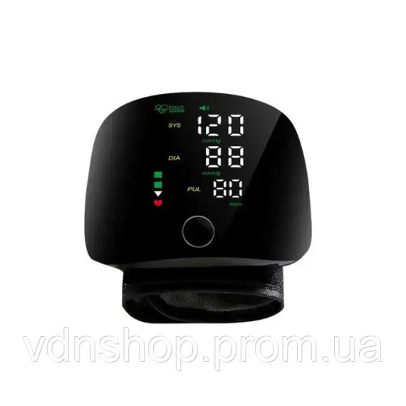 Автоматичний тонометр на зап'ястя від акумулятора 300 мАг / Розумний тонометр із сенсорним екраном та голосом | Зображення 2