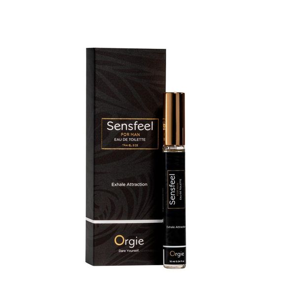 Мужские духи с феромонами Orgie – Sensfeel for Man Travel Size (10 мл), цитрусово-древесный аромат Sex Aura