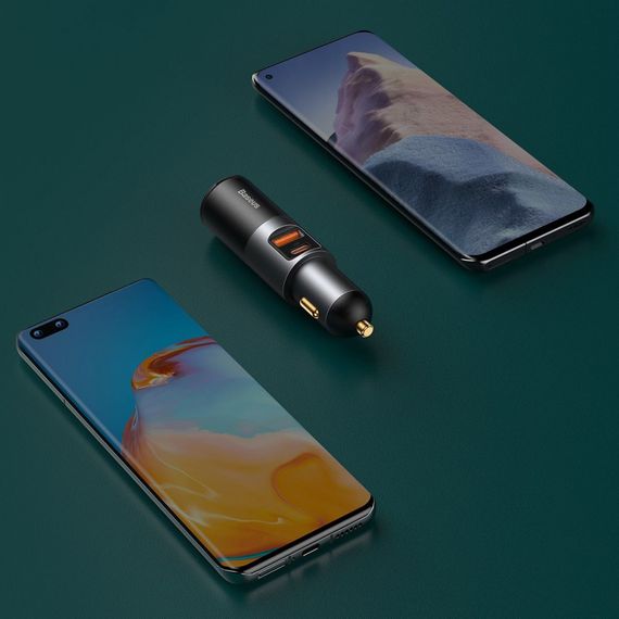 АЗП Baseus Share Together with Cigarette Port USB + Type-C 120W | Зображення 4