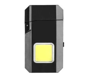 Зажигалка спиральная MHZ 6002 M8 с LED-фонариком, черная