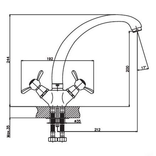 Змішувач для кухні Haiba VILTA 273 (HB0388) | Зображення 1