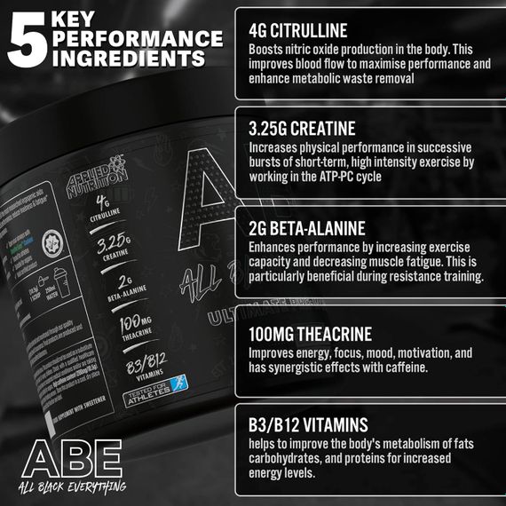 Передтренувальний комплекс Applied Nutrition ABE 315 g (Fruit Punch) | Зображення 2
