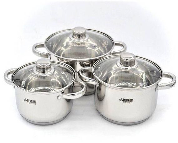 Набір каструль Benson BN-198 (6 предметів)
