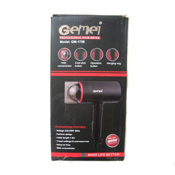 Фен складаний Gemei Gm-1759 | Зображення 4