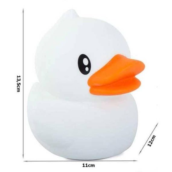 Нічник силіконовий Качечка Біла 14*9см