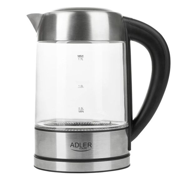 Електрочайник ADLER AD 1247 1.7Л 2200Вт скляний з регулятором температури підсвічуванням | Зображення 1