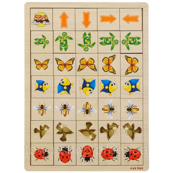 Деревянная настольная игра "Укажите направление - 2" Ubumblebees (ПСФ007) PSF007 | Зображення 1