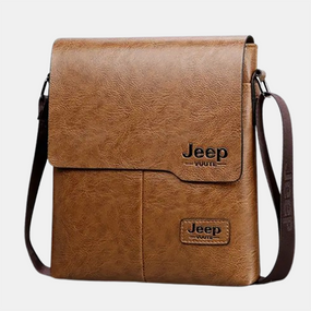 Сумка чоловіча через плече планшет Світло-коричнева Jeep (225СК)