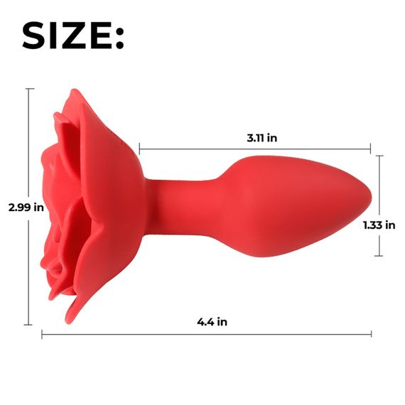 Анальна пробка - Rose Rotating Anal Plug | Зображення 8