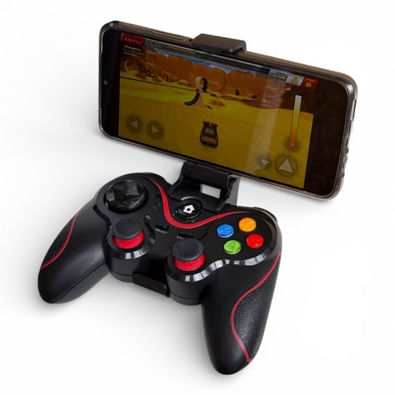 Геймпад универсальный V8 Bluetooth контроллер для PS3, PS4, Android, iOS, Windows/Steam - Black/Red | Зображення 4