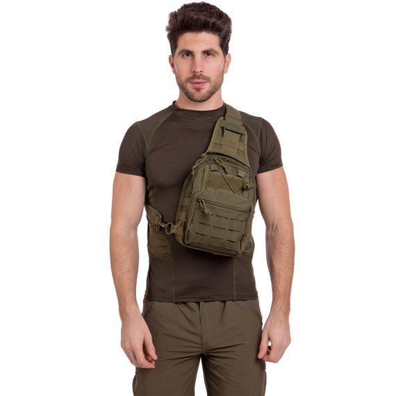Сумка-слінг тактична з однією лямкою SILVER KNIGHT YQS-099 (30x23x15см) 10л | Зображення 6