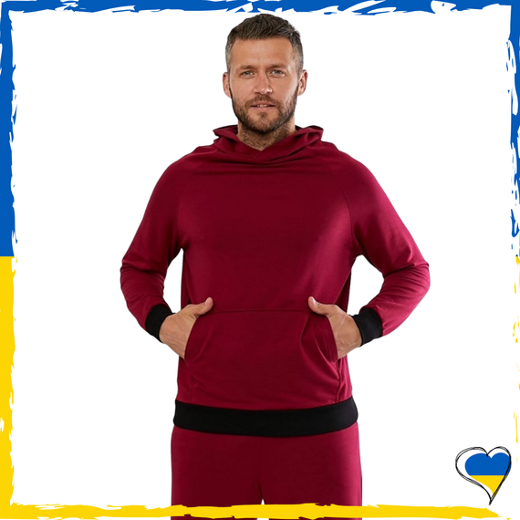 Спортивний костюм. Повсякденний костюм. Костюм унісекс. Костюм бордовий M, XL | Зображення 1