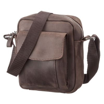Сумка Shvigel Из винтажной кожи Коричневая (11077)