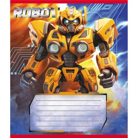 Тетрадь ученическая "Роботы" 012-520125L-1 в линию, 12 листов