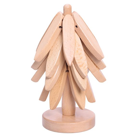 Набір підставок під гаряче з дерева 3 шт Ø19 (см) + тримач підставки на стіл під гаряче HB-40-4BE | Зображення 3