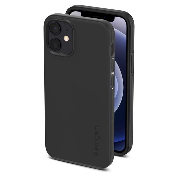 Чехол Spigen для Apple iPhone 12 mini Thin Fit, Black (ACS01739) | Зображення 7