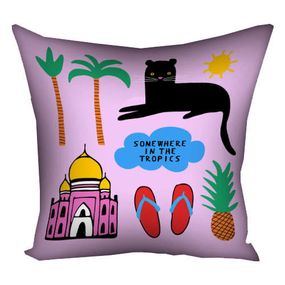 Подушка габардинова з принтом Somewhere in the tropics 50x50 (5P_EX008)