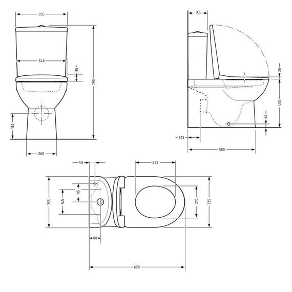Унітаз підлоговий Qtap Arvin Ultra Quiet 630×350×795 мм з сидінням Soft-close, White QTARV27W49259 | Зображення 1