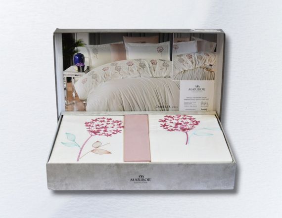 Постельное белье Maribor Elegance Poplin 200 х 220 см Camelia Ekru | Зображення 4