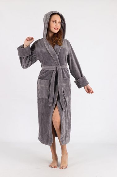 Женский халат Nusa 6890, серый M