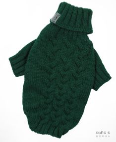 Светр в'язаний Косичка смарагд Y-231