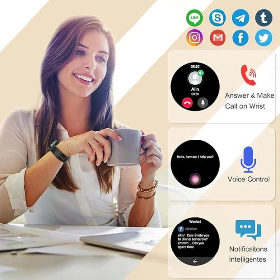 Смарт-годинник з AMOLED-дисплеєм 40 мм — стиль і функціональність для чоловіків і жінок | Зображення 5