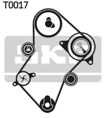 Помпа + комплект ремня ГРМ TOYOTA COROLLA, FIAT SCUDO, SKF (VKMC03244) | Зображення 1