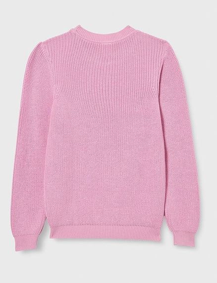 Дитячий в'язаний светр для дівчинки Green Cotton 110 см Рожевий (25111273) | Зображення 1