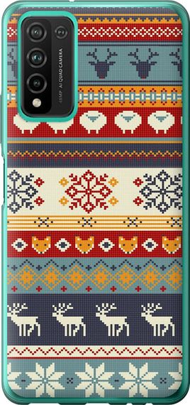 Чехол на Huawei Honor 10X Lite Рождественский орнамент "3303u-2198-17620"