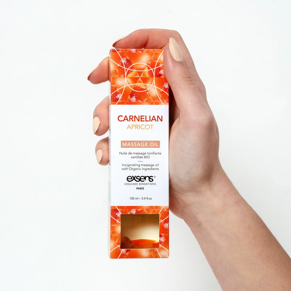 Масажна олія EXSENS Carnelian Apricot (бадьорна з сердоліком) 100мл, натуральна | Зображення 2