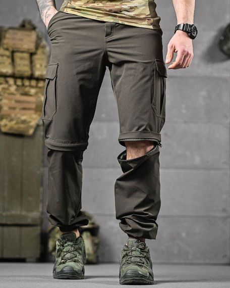 Стрейчевые летние такатические штаны-шорты PARADOX олива ДЛ6298 | Зображення 1