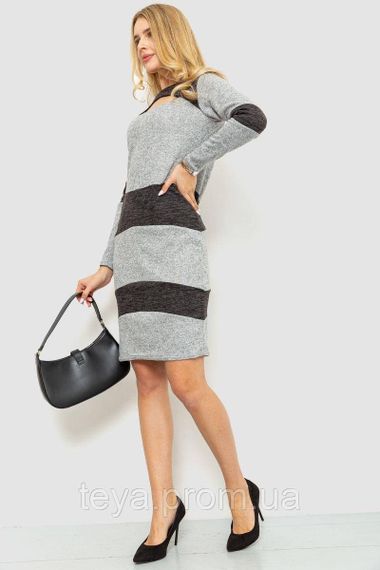 Стильна жіноча сукня два кольори сезон демісезон колір сірий FG_01183 | Зображення 2