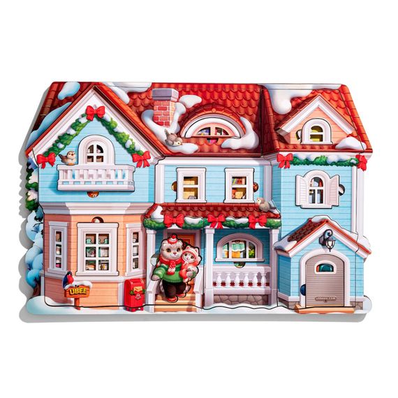 Пазл детский фигурный "Кошкин дом" (ПСД248) PSD248, 88 элементов | Зображення 1