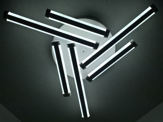 Люстра світлодіодна стельова LED світильник для квартири на стелю лед 25103 Білий 8х48х48 см. | Зображення 1