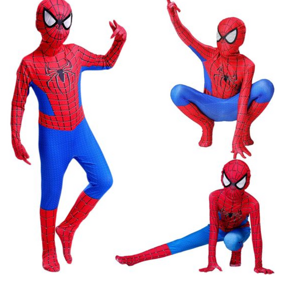 Дитячий костюм людини-павука Spider Man комбінезон + балаклава людина, павук, спайдер, мен Spider Man  знижка