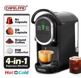 CAFELFFE 4-в-1 Автоматична Капсульна Кавомашина 19 BAR, (Dolce Gusto, Nespresso, ESE Pods і Молота Кава)