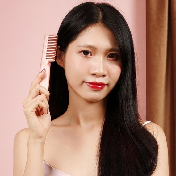 Расческа для волос прямая с USB-интерфейсом, HAIR COMB 297, розовий (42977-HAIR COMB_191) | Зображення 7