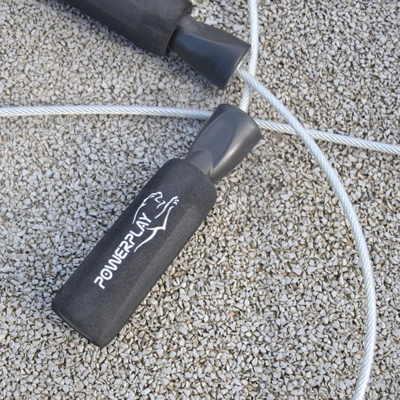 Скакалка швидкісна з підшипниками Паверплей 4209 Sport Jump Rope Чорна (3m.) | Зображення 7