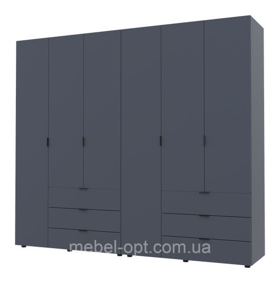 Шафа для одягу Гелар комплект Doros Білий 3+3 ДСП 232,4х49,5х203,4 (42002119)