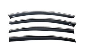 Ветровики с хромированным молдингом (4 шт, Niken) для Dacia Logan III 2020- гг