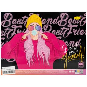 Альбом для малювання АП-0310-4, 40 аркушів, пружина збоку