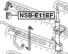 Втулка стабілізатора переднього Note 06-13, FEBEST (NSBE11EF) | Зображення 2