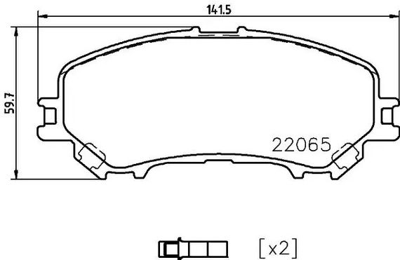Колодки передні гальмівні renault kadjar, HELLA PAGID (8DB355021861) | Зображення 3