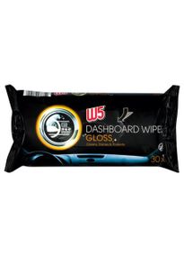 Вологі серветки для автомобільних панелей W5 Dashboard Wipes Shine 30 шт