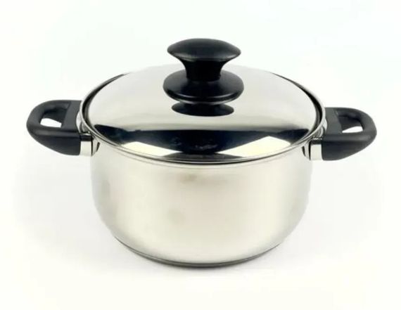 Каструля з кришкою Best Seller 002G 7.6 л 26х14.5 см срібляста