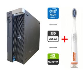 Робоча станція Dell Precision T5600 Tower / 2x Intel Xeon E5-2650L (8 (16) ядер по 1.8 - 2.3 GHz) / 32 GB DDR3 / 256 GB SSD / nVidia Quadro K620, 2 GB GDDR3, 128-bit / DVD-ROM б/в + Подарунок Розумна інтерактивна зубна щітка Colgate Connect M1 / Bluetooth
